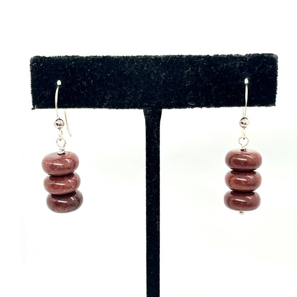JAY KING DTR DESSERT ROSE TRADING RED GENUINE STONE 925 STERLING SILVER EARRINGS - Picture 3 of 14